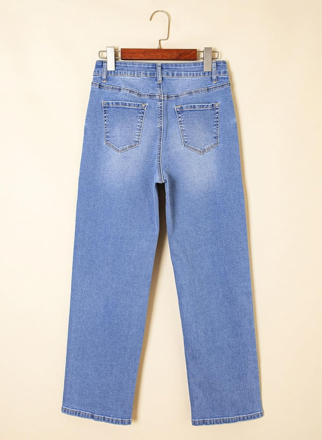 Astylish Jeans for Women Straight Leg High Waisted Stretchy Bootcut Leg Jean Trendy 2025 Relaxed Fit Denim Pants - Image 7