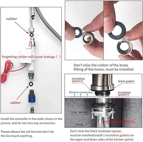 Miniatura 2 de Grifo de fregadero de cocina táctil con rociador extraíble, grifos de acero inoxidable de níquel cepillado con rociador extraíble