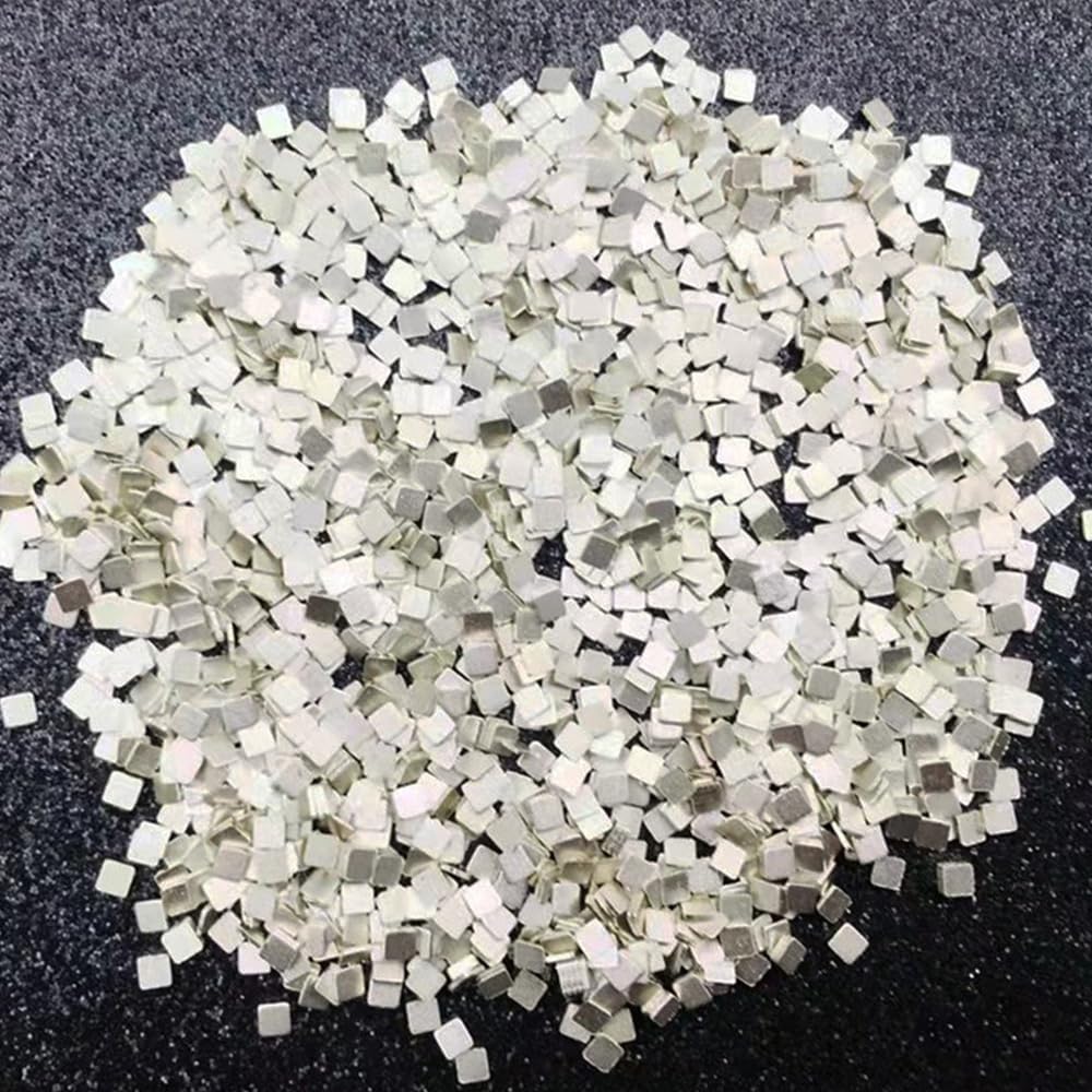 4.5 Grams 500PCS Silver Chip Solder Jewelry Precut Chips Solder Flux Ultra Tiny Medium Density Easy Solder for Jewelry(2 x 2 mm,E Solder, M Solder, H Solder)