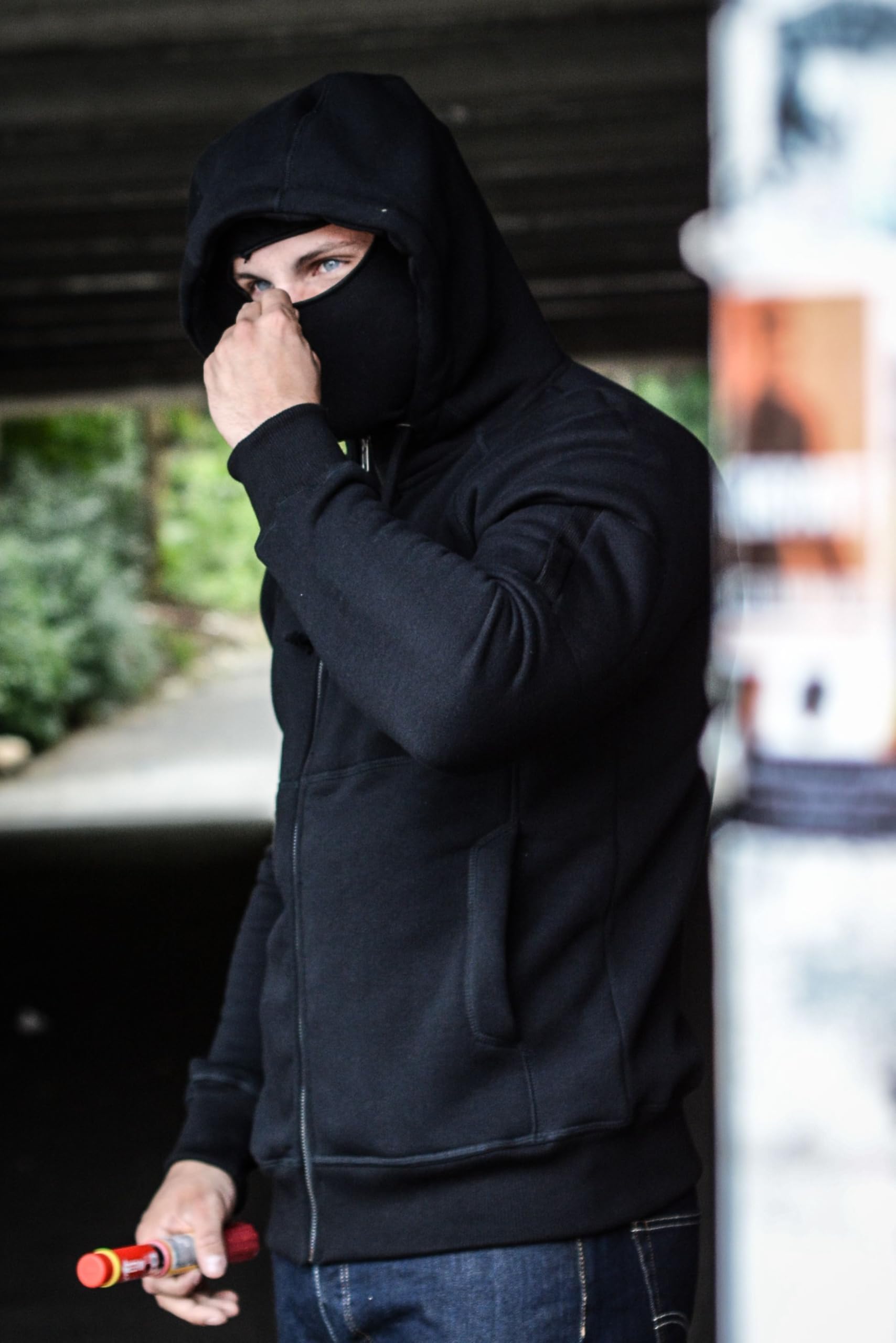 PGWEAR Herren Kapuzenjacke Smuggler mit abnehmbarer Sturmhaube in schwarz I Ultras
