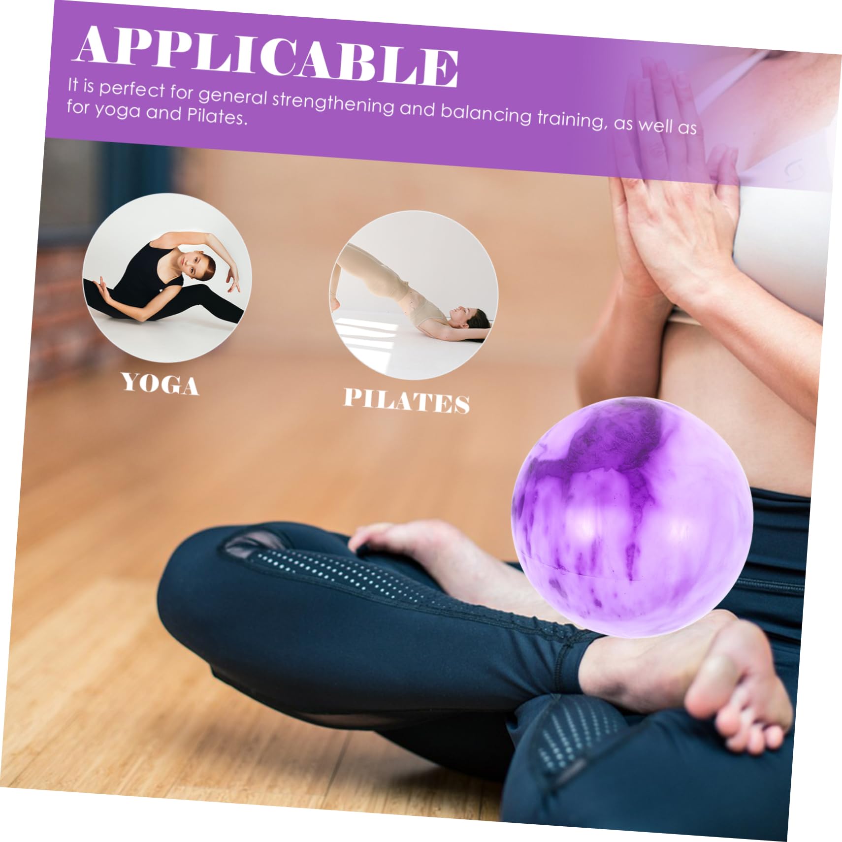 GALPADA Small Ball Versatile Core Ball for Yoga Stretching and Rehabilitation Enhance Stability and Balance Workouts for Core Strengthening and Posture