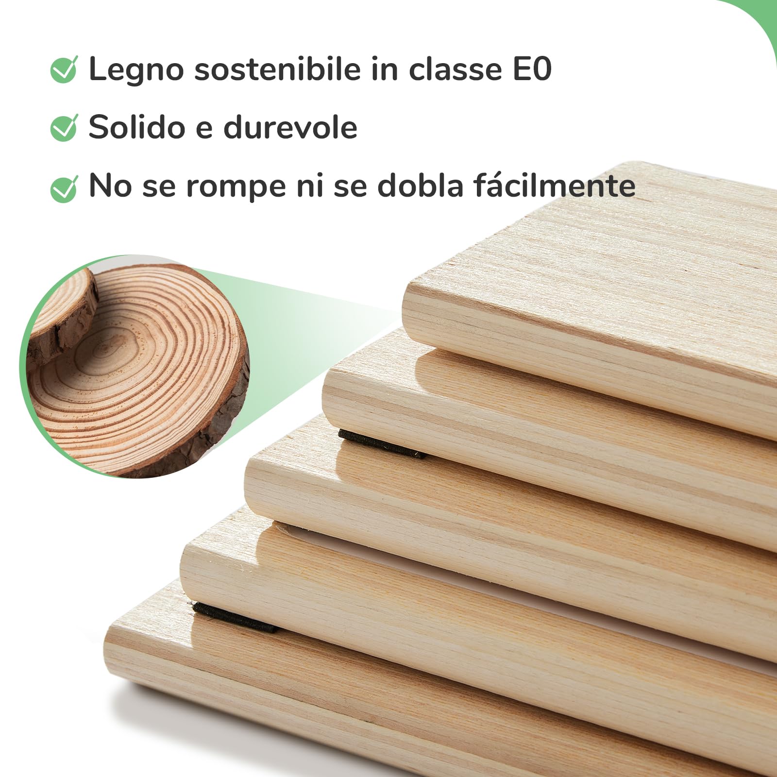 Novilla Somier 135x190 cm Láminas de Chopo Altura 30 cm Estructura de Cama Metal Blanco