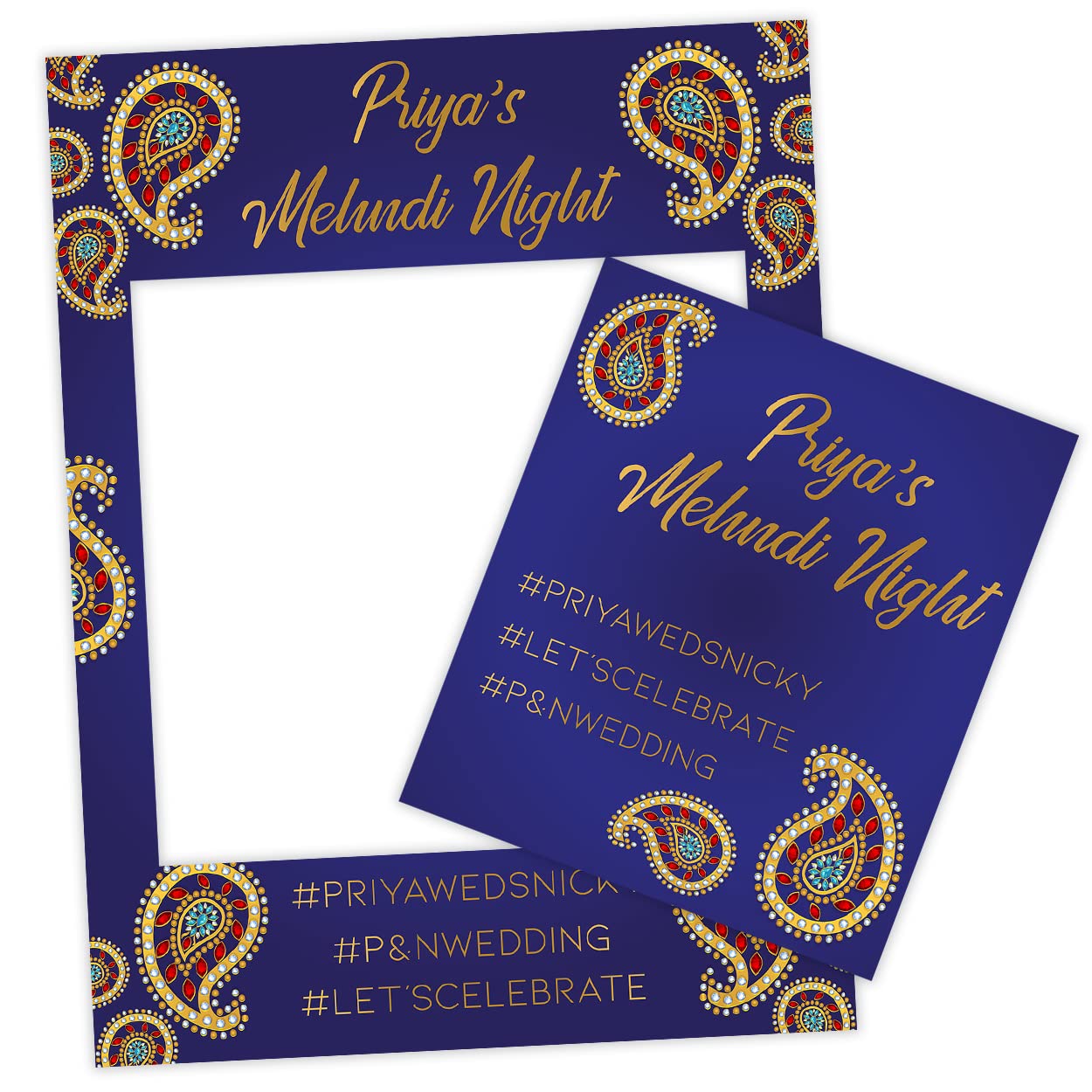 Paper Themes Sfas0094 Asian Selfie Frames For Weddings And Mehndi Night (Sfas0094)