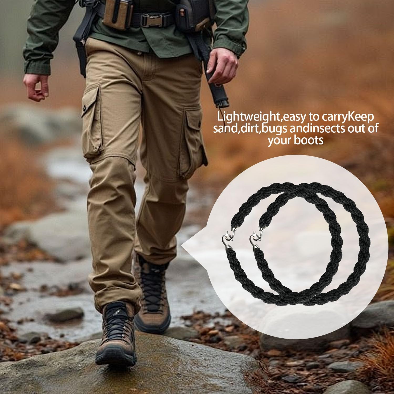 16 Pcs Boot Blousers Military,Military Elastic Boot Straps Shoelace Boot Blousers with Metal Hooks