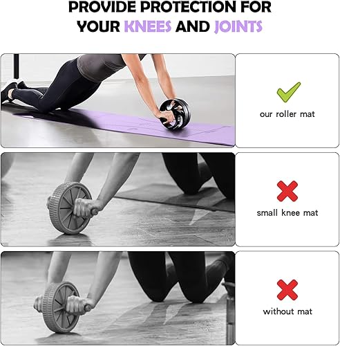Miniatura 2 de Alfombrilla de equipo de ejercicio para rueda de rodillo abdominal, alfombrilla de rodilla abdominal antideslizante, 0.236 pulgadas de grosor para