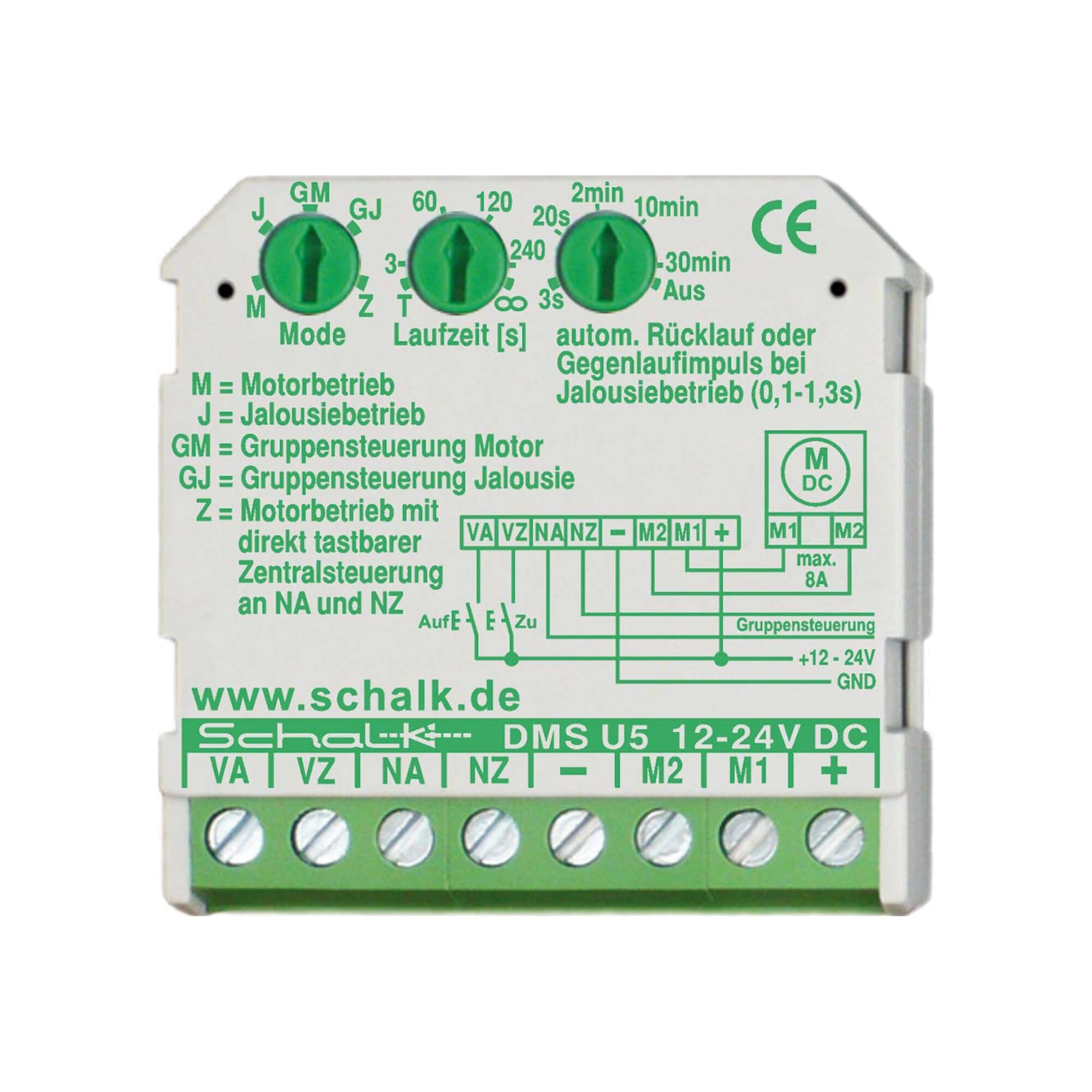 SCHALK DMS U5 temporisateur 12-24 V DC avec 2 contacts de commande - 3