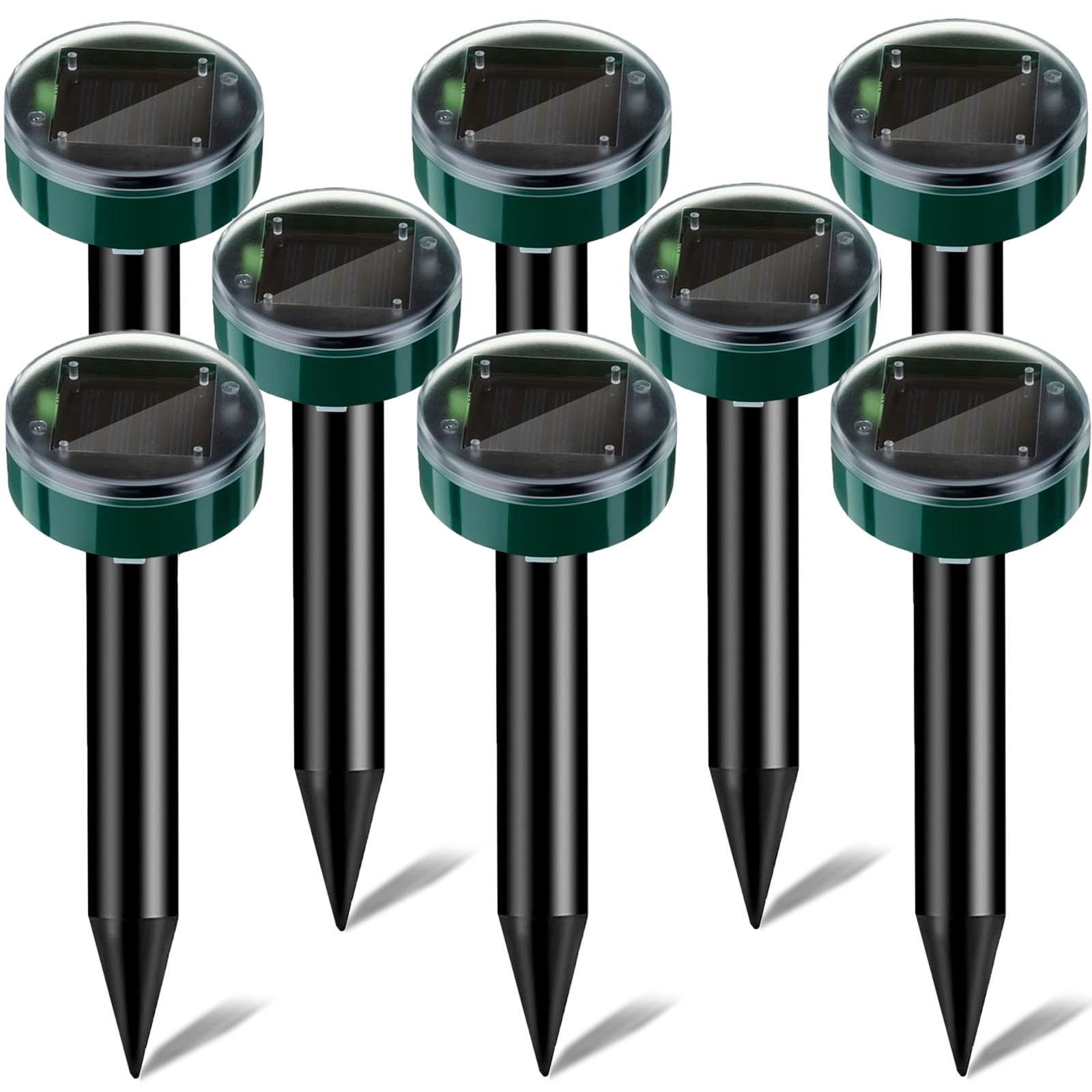 Mole Repellent 8 Pack,Ultrasonic Mole Repellent Solar Powered,Waterproof Sonic Mole Repeller,Mole Deterrent Repels Gopher,Vole,Snake for Yard Lawn Garden