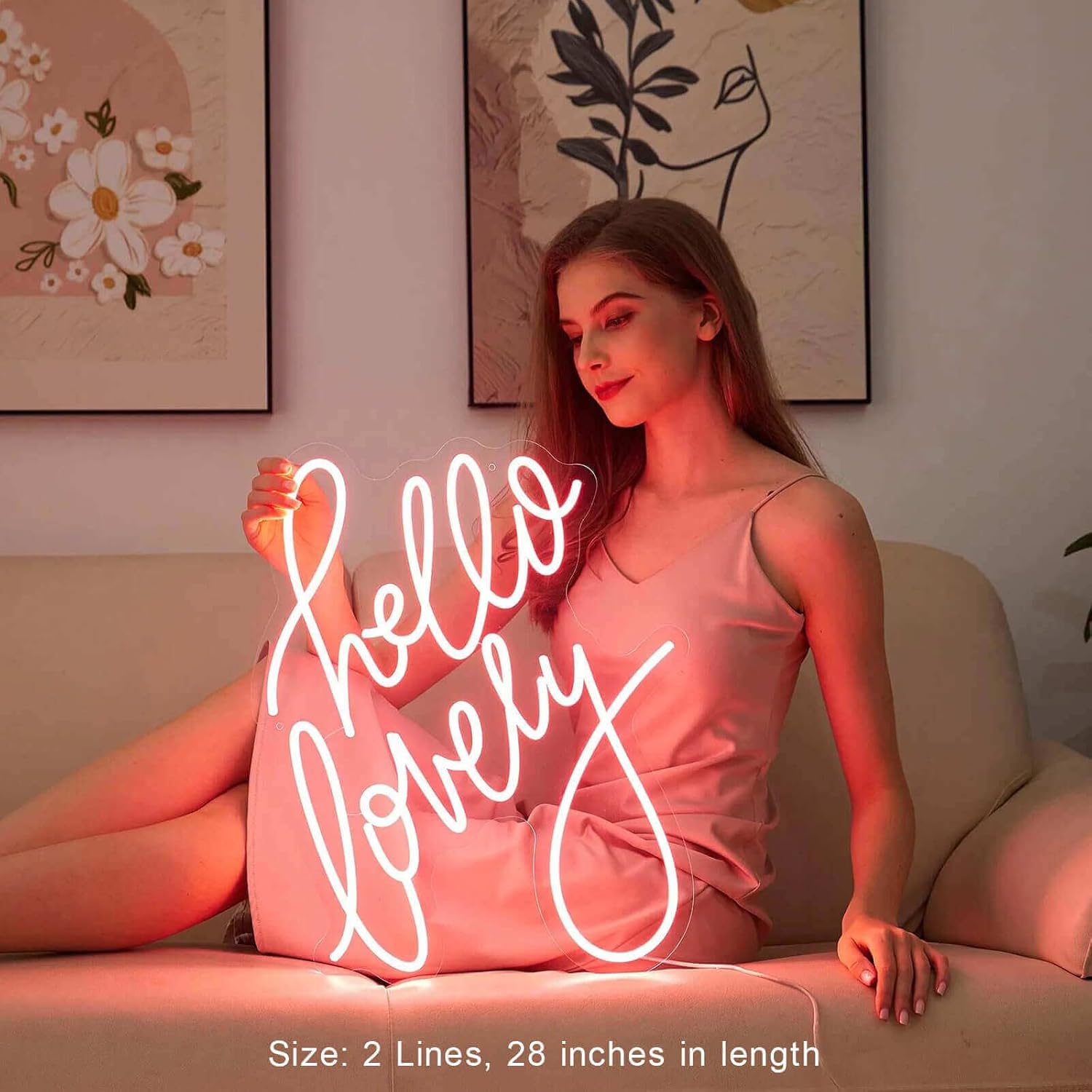 Custom Neon Sign Personalized - LED Name Signs for Wall Decor, Wedding Backdrop & Home Bar - 12V Plug-in Neon Lights for Bedroom, Birthday Christmas Gift Decor (Sizes 10" to 60" Available)