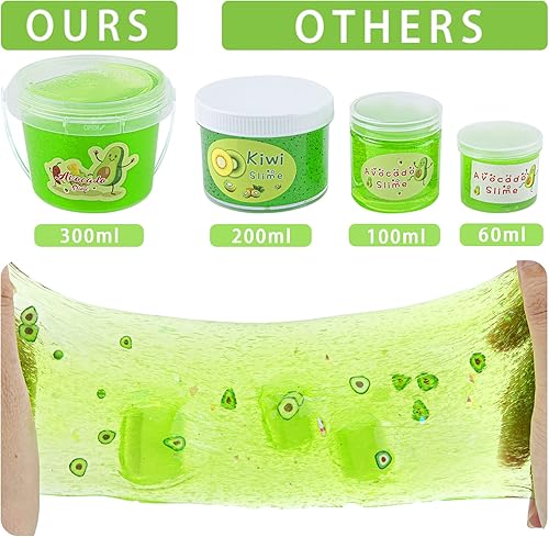 Vista 27 de LAWOHO Slime transparente para niños, kit de limo de uva morada para niñas y niños de 8 a 12 años, slime crujiente con cubos de gelatina, slimes