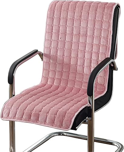 Miniatura 11 de Cojín de asiento cómodo de felpa, almohadillas antideslizantes de una pieza con lazos, cojín de respaldo lavable para silla de juegos para silla