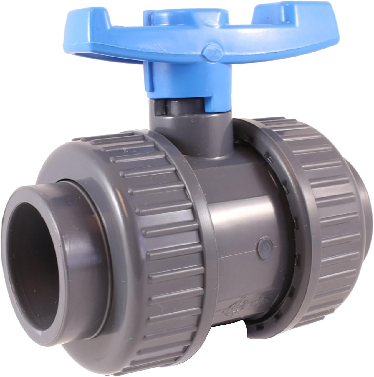 PVC DOUBLE UNION BALL VALVE 1" - Socket - Sanipro - (Pack of 12)