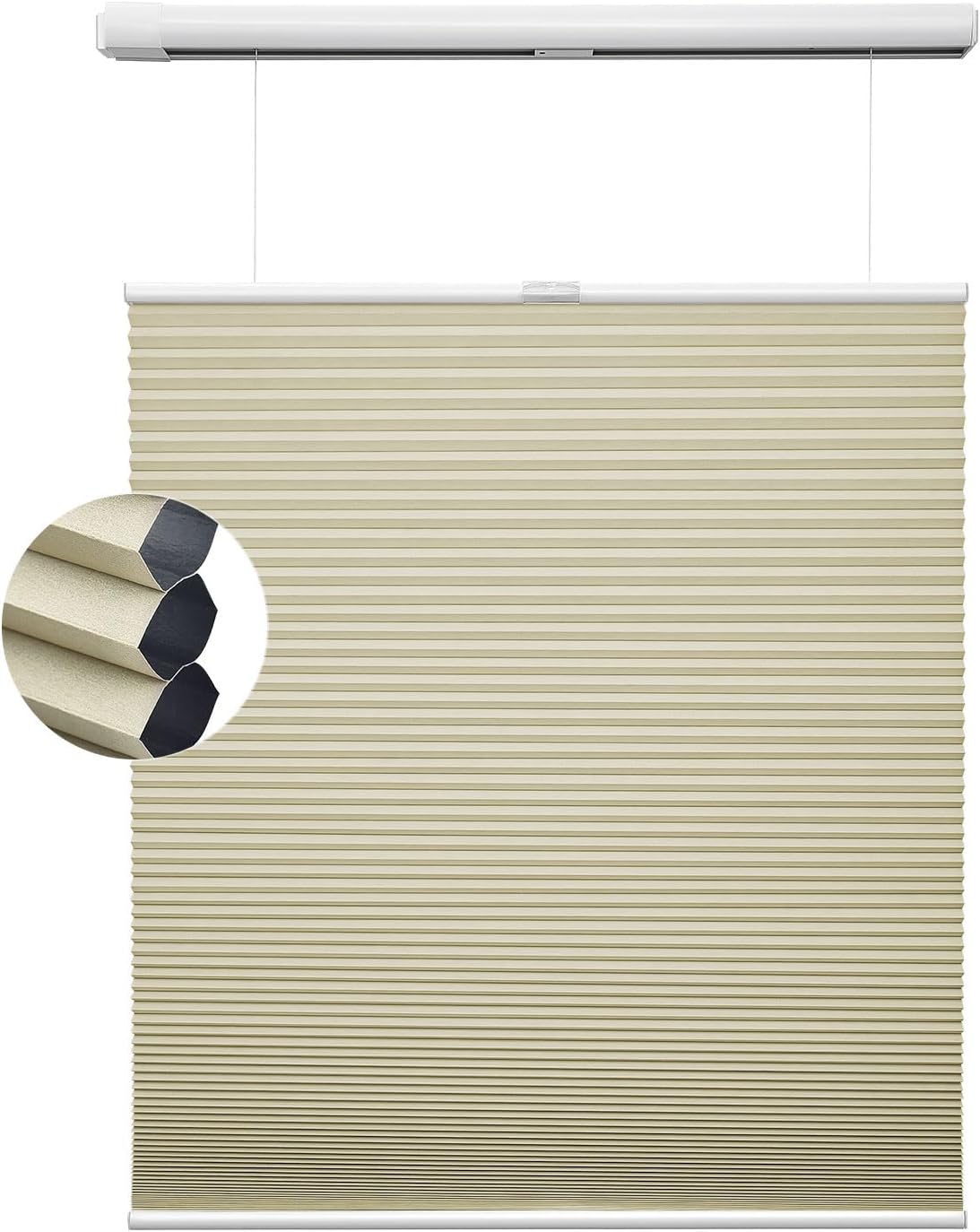 Keego ハニカムシェード 突っ張り式 ロールスクリーン つっぱり式