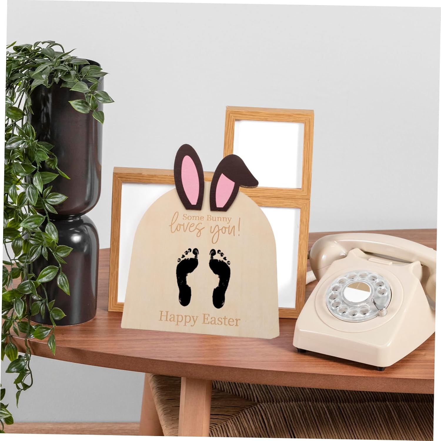 YARNOW Handprint Ornament Kit Baby Footprint and Handprint Frame for Baby's First Easter Decor
