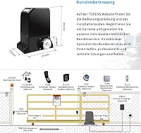 TOPENS RK990T Tolókapu Motor Automatikus Kapunyitó 2 Távirányítóval 1000 kg Teherbírás 12 m Kapuhossz 4 m Fogasléc 5