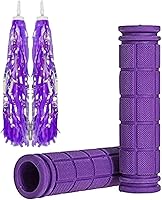 Vista 11 de Empuñaduras de manillar de bicicleta con serpentinas de borla, agarre antideslizante de goma suave para niños y niñas, piezas de repuesto