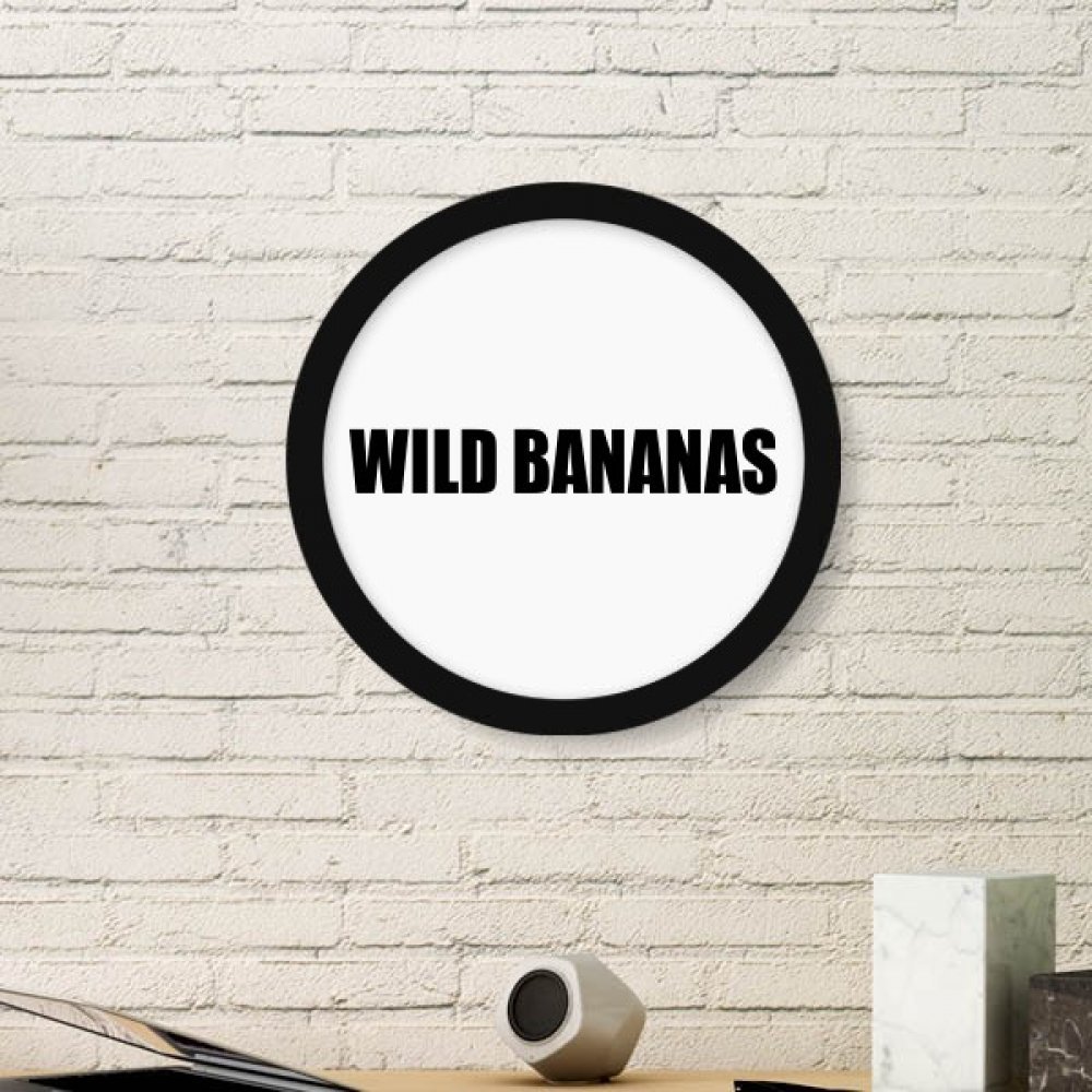 Bananes sauvages art peinture cadre photo bois rond noir de maison