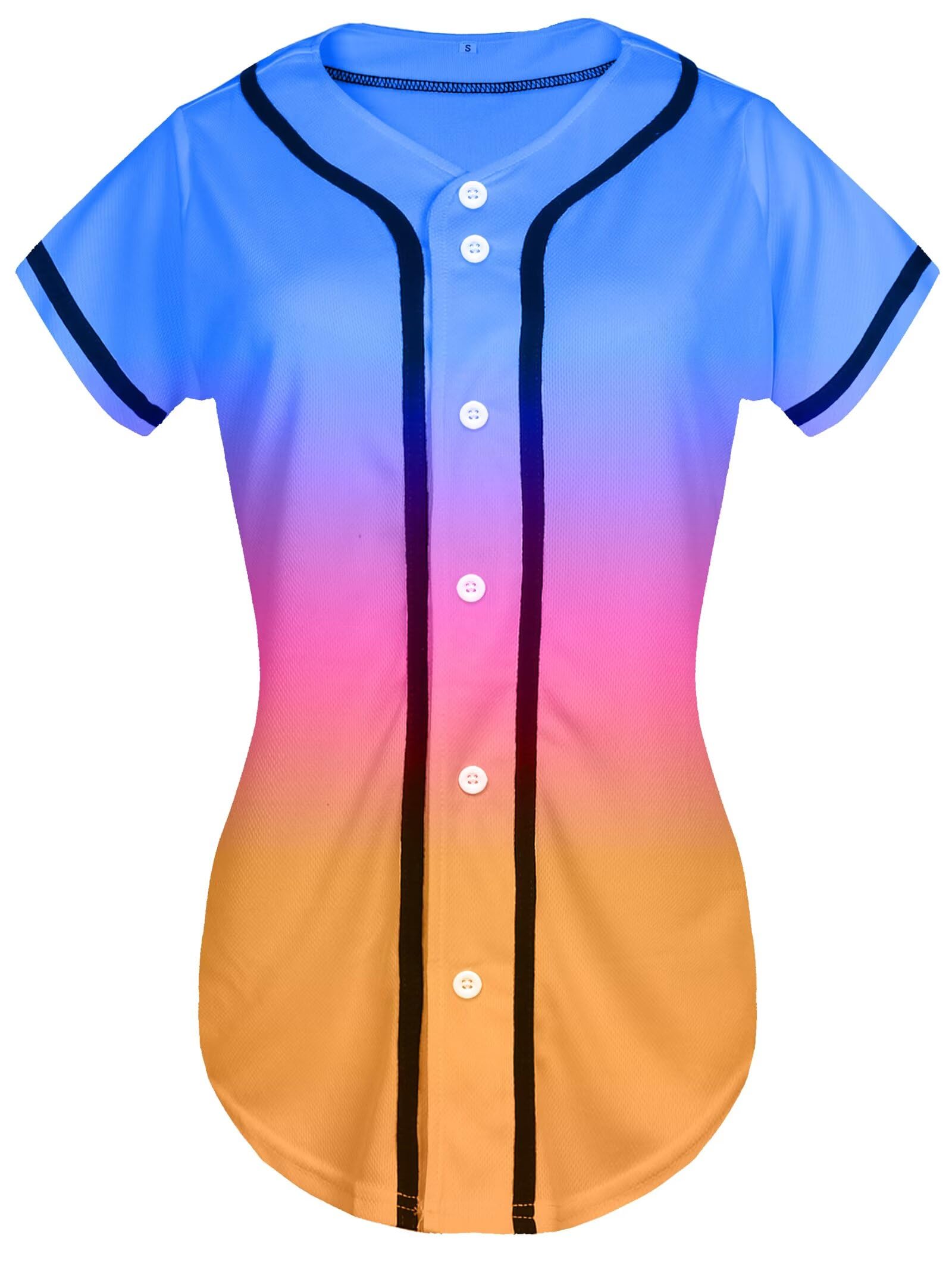QTWW INC Womens Baseball Jersey Button Down Softball Jersey - softball | Mubboo