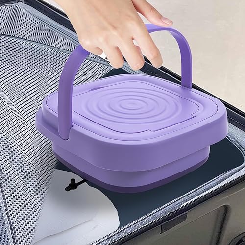 Miniatura 6 de Lavadora portátil y secadora de 8 litros, lavadora semiautomática plegable para ropa de bebé, ropa interior, apartamento, camping, caravana, viajes