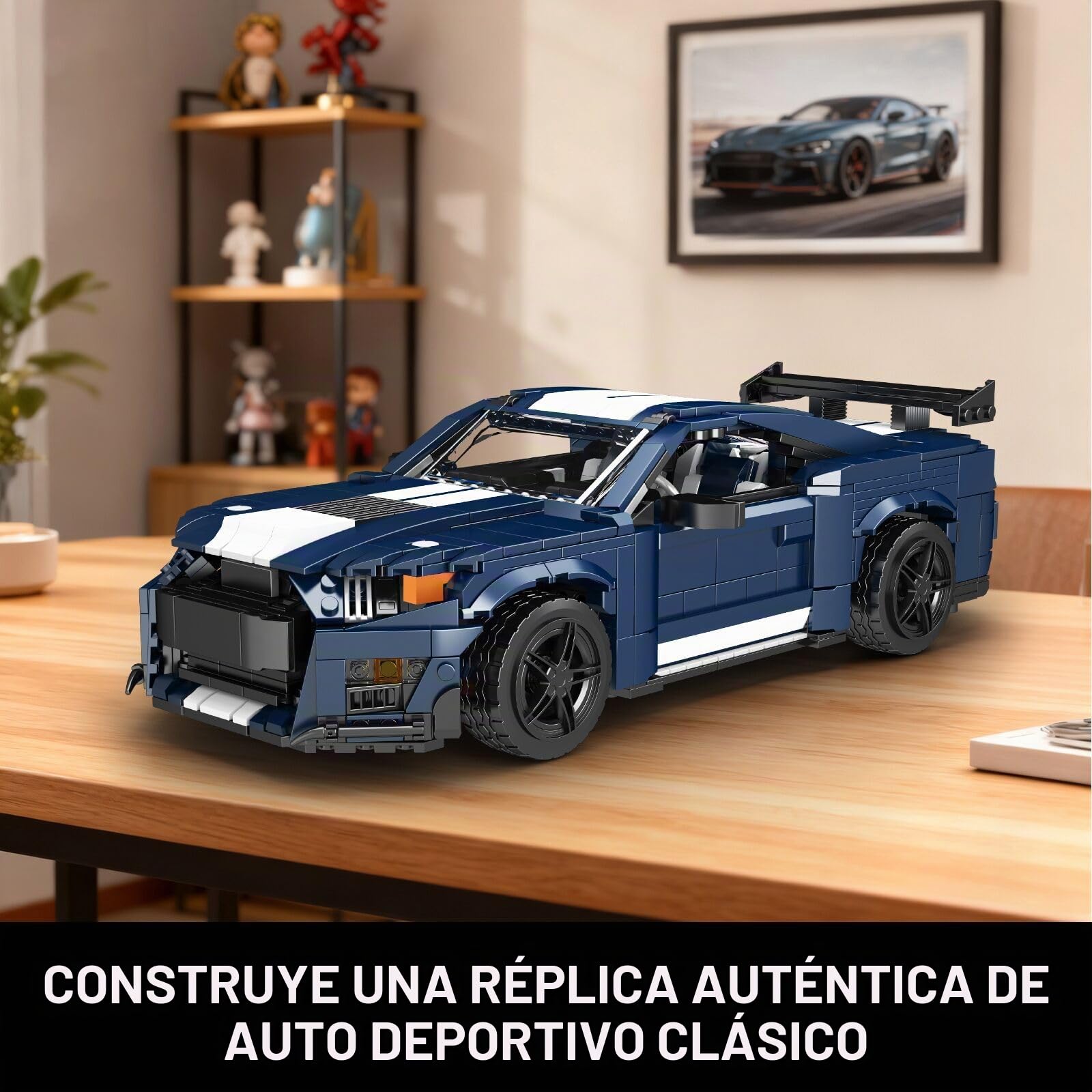 Mould King 10208 Technik - Juego de construcción de coche deportivo, 1556 piezas, bloques de sujeción, modelo clásico de coche muscular, modelo estático para adultos y jóvenes a partir de 14 años