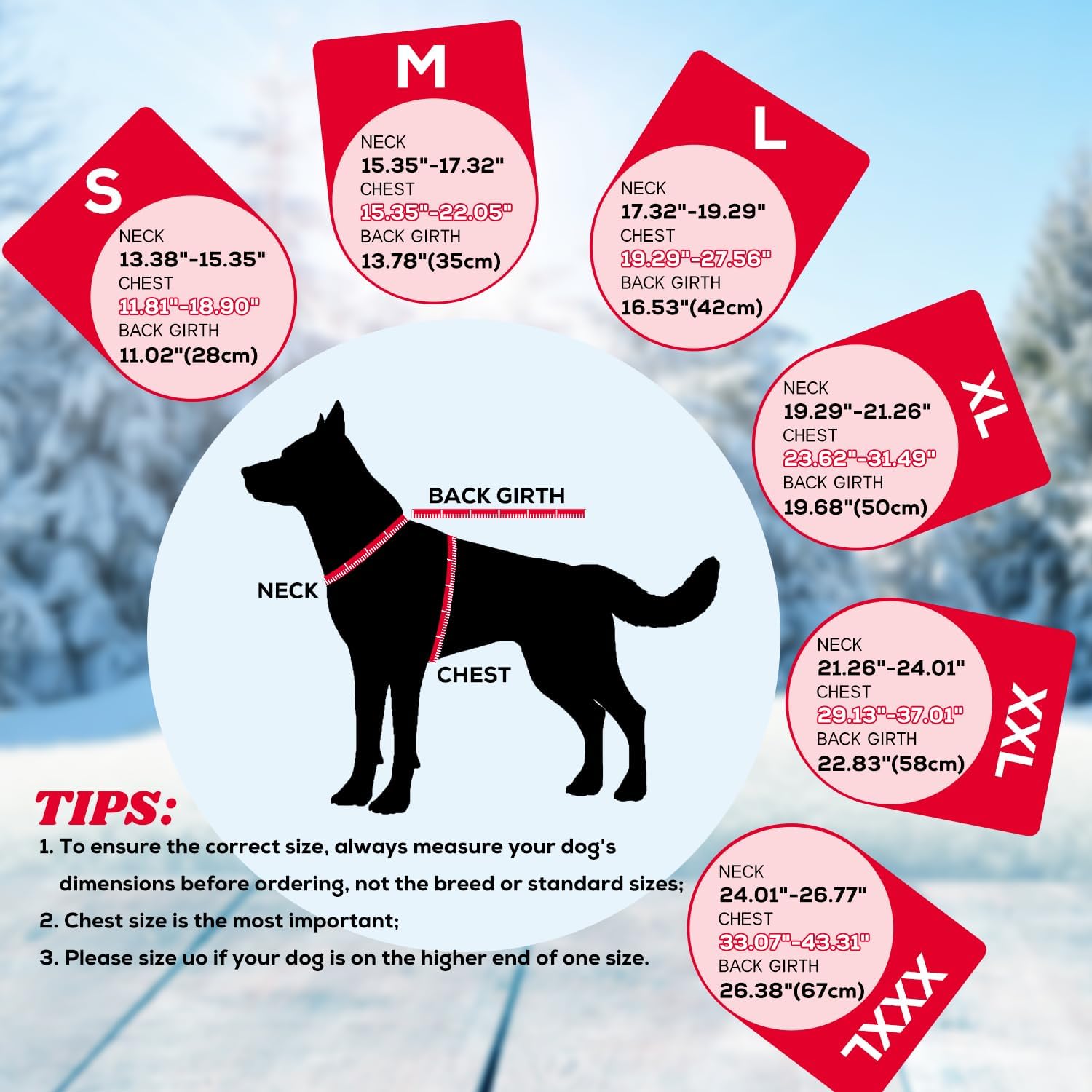 EMUST Winter Dog Jacket, Windproof Dog Apparel for Cold Weather, Reflective Coats for Dogs, Warm Puppy Jacket for Cold Winter, Red S - Image 5