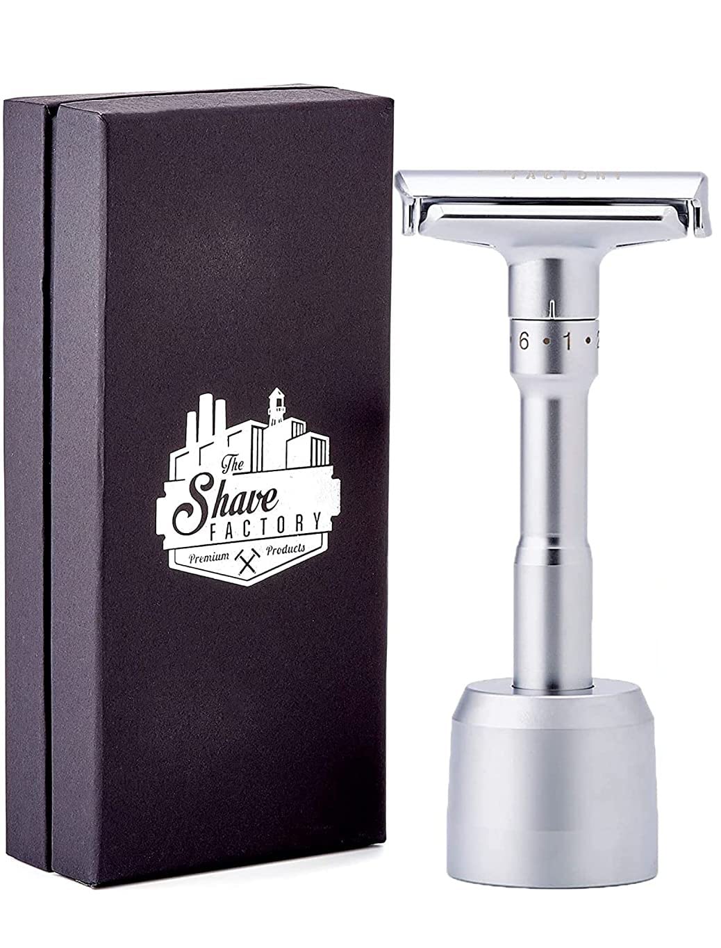 Rasoir de Sécurité Réglable The Shave Factory avec Socle Antidérapant