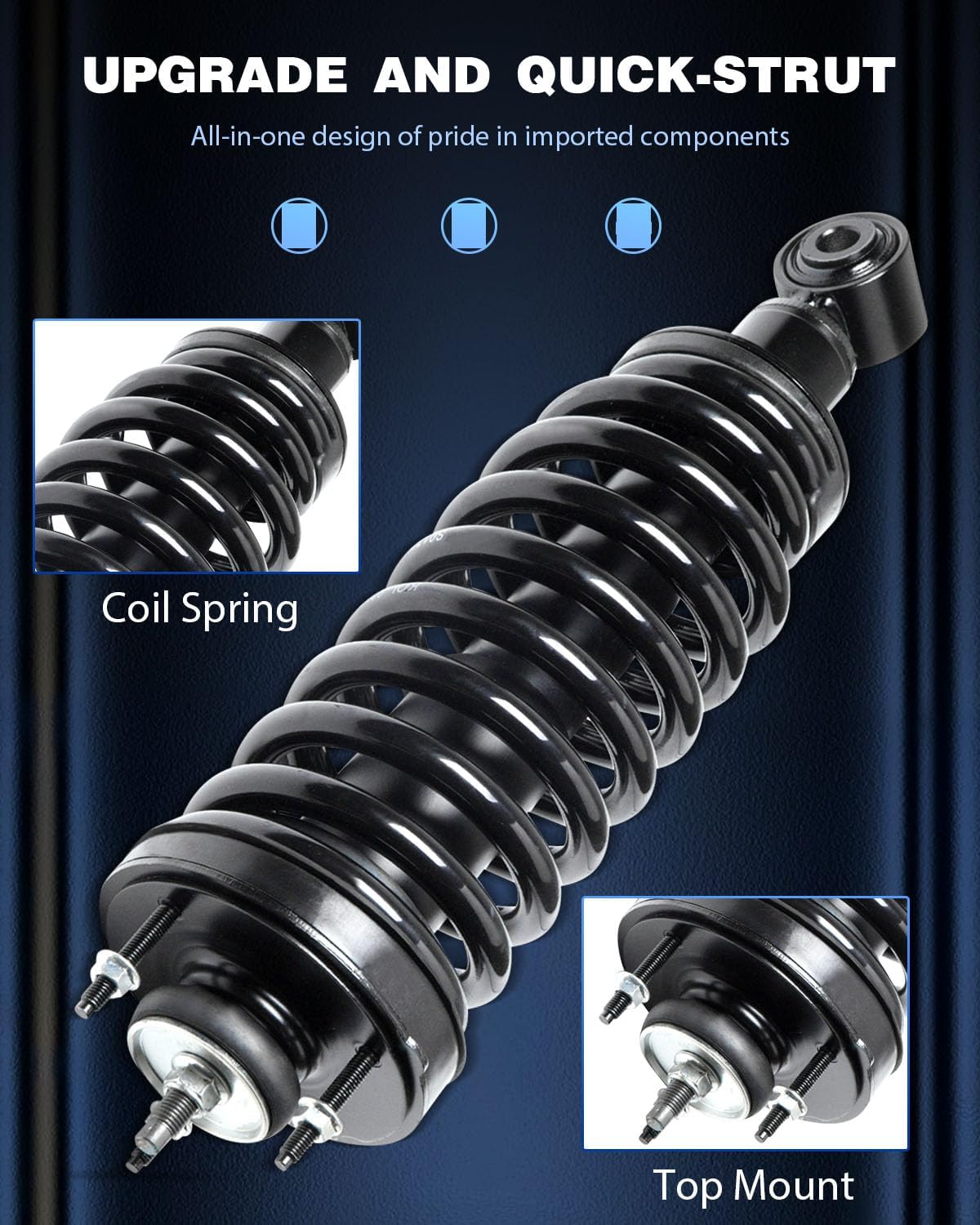 ECCPP Struts Complete Struts Spring for 2003-2011 for Ford Crown Victoria,2003-2011 for Lincoln Town Car,2003-2011 for Mercury Grand Marquis Struts Shocks for 171346 Front Struts