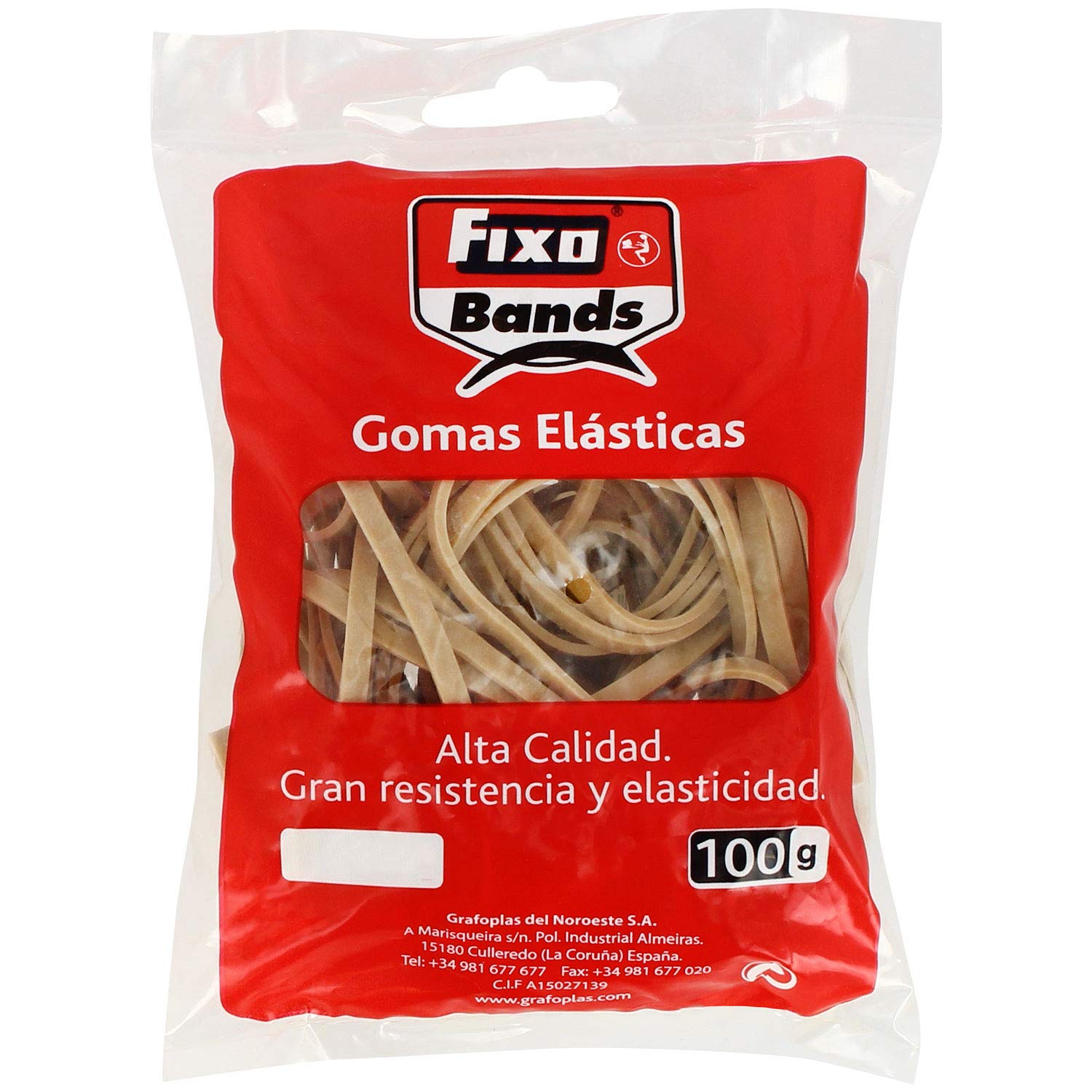 Fixo Elastic Bands 100g Multicolour 4mm x 12cm 56440