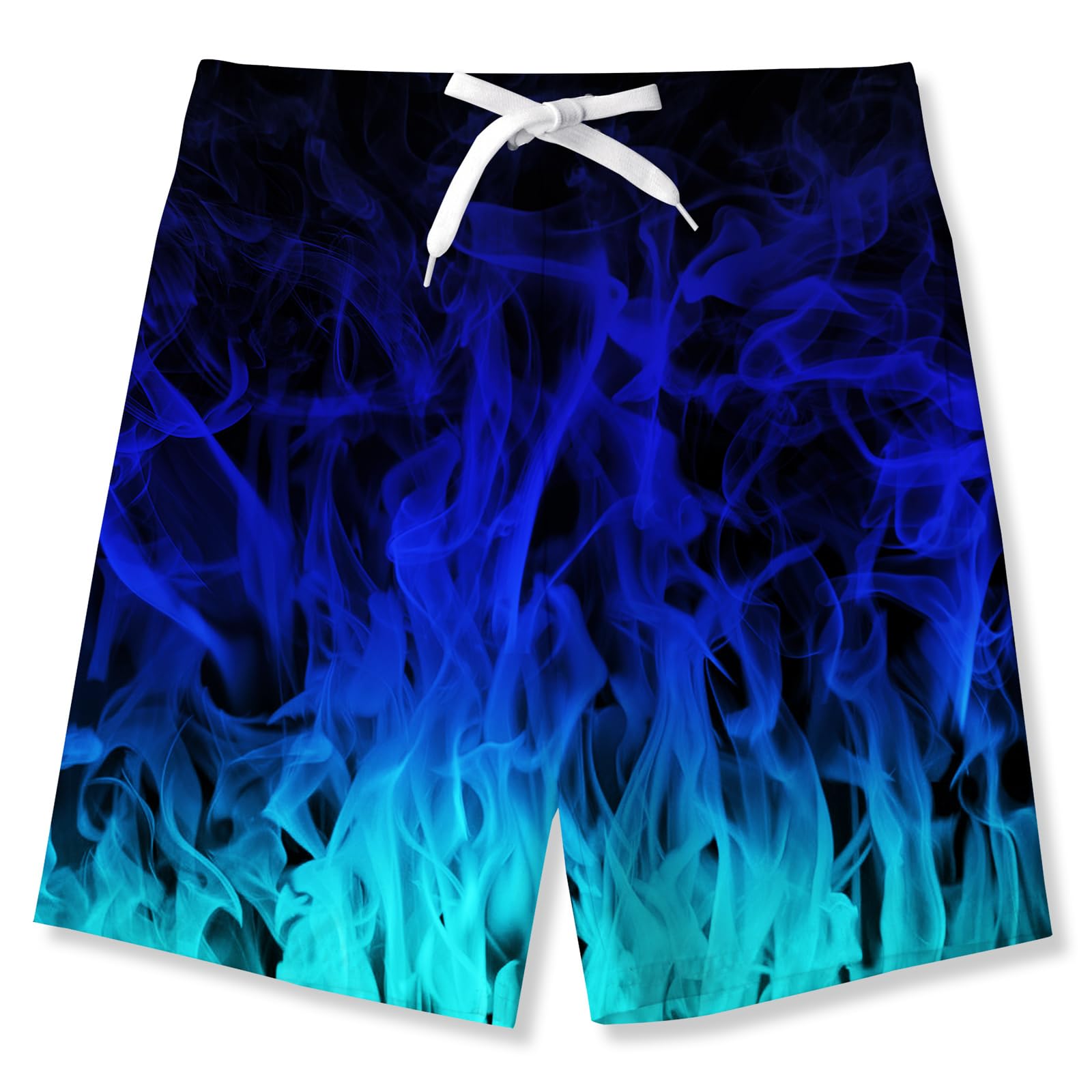 SFreeBo Badehose Jungen 3D Druck Schnelltrocknend Badeshorts Kinder Elastische Taille Schwimmhose Jungen mit Netzfutter Taschen Sommer Urlaub Strandshorts 7-14 Jahre