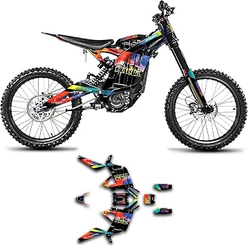 Custom Decal Kit for Surron SUR-Ron Off-Road Motorcycle Light Bee S LBS, Black Orange, SRX17N101-KOR