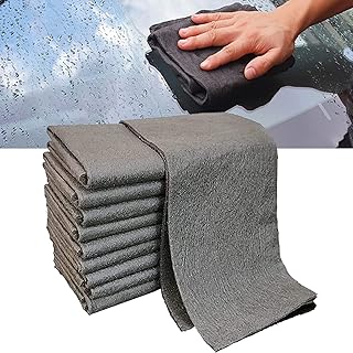 WONEJR 10pcs Thickened Magic Cleaning Cloth,Streak-Free Miracle Cleaning Cloths Reusable Lint Free Cleaning Cloths for Kitchens,Glass,Cars and Windows(20 * 25cm)