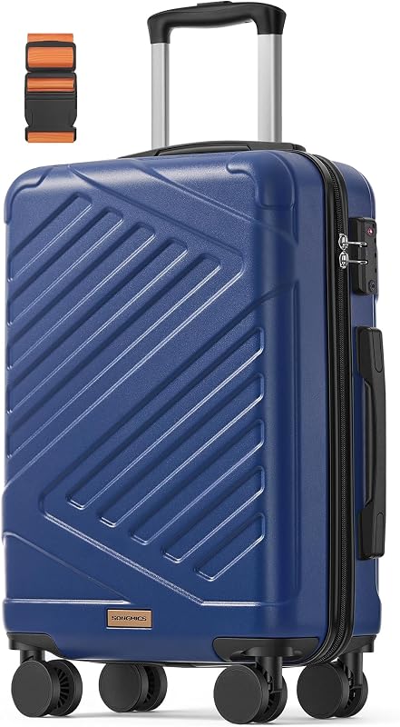 SONGMICS Valigie Rigide, Trolley da Viaggio, 55 cm