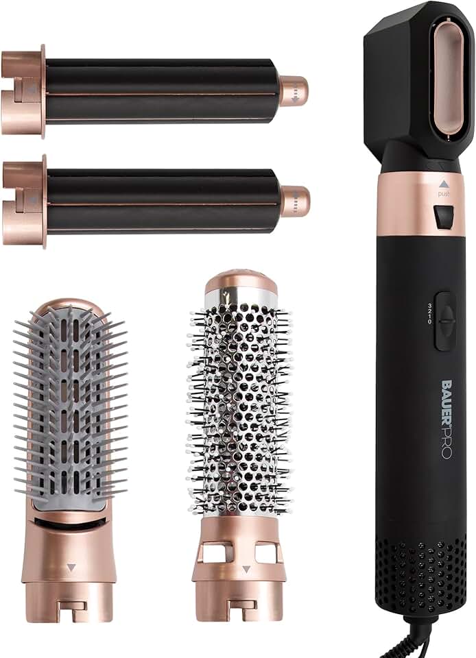 5-in-1 Hot Air Styler/Hair Dryer Brush to Curl, Straighten, 
