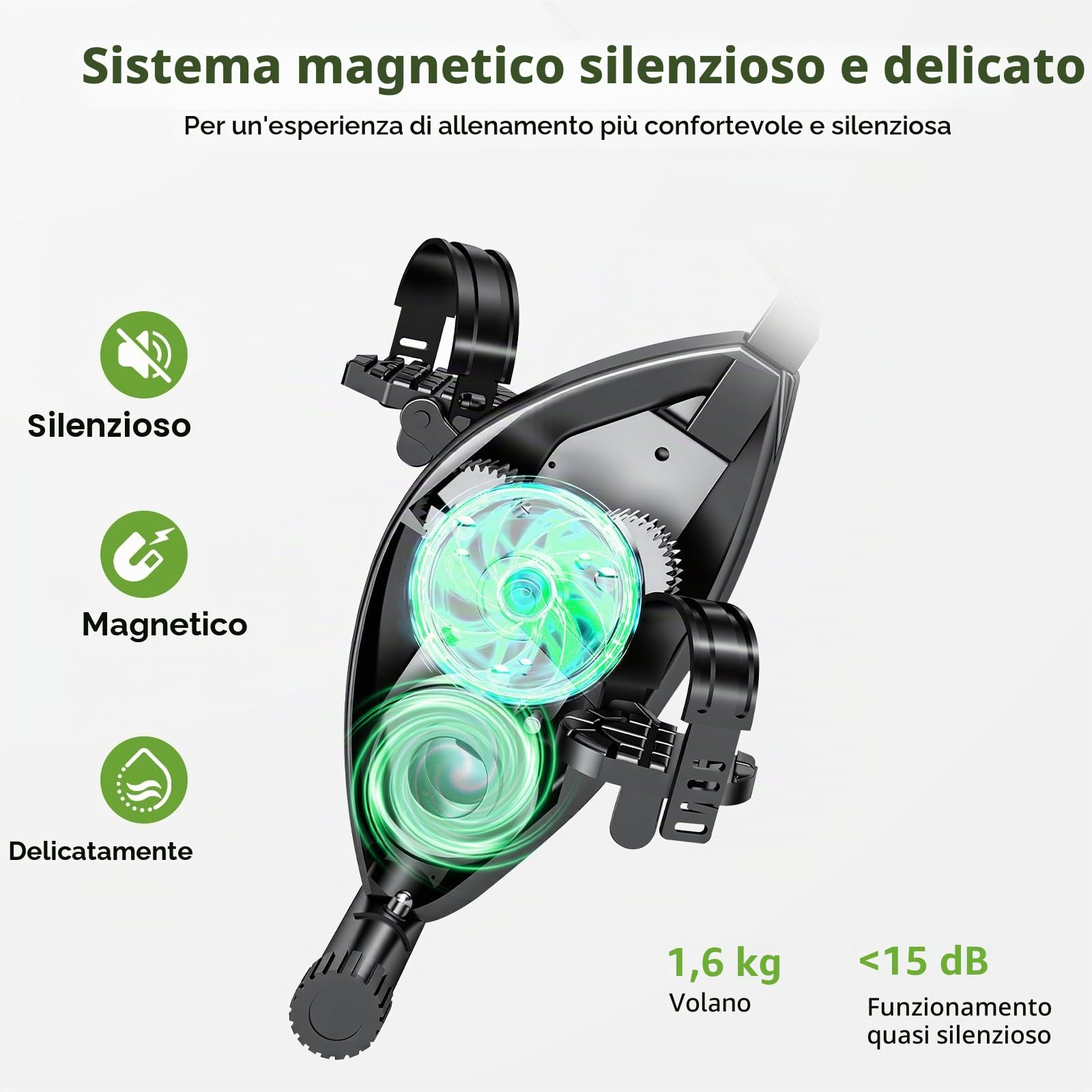 Cyclette Pieghevole da Casa 4 in 1, Bicicletta magnetica pieghevole, Resistenza magnetica regolabile a 8 livelli, monitor LCD e sensore di frequenza cardiaca.