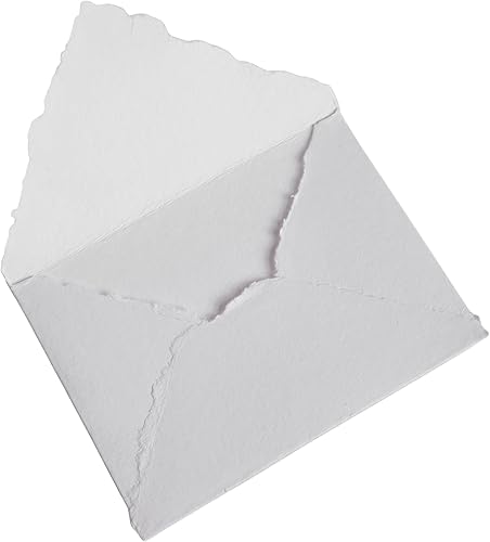 Vista 23 de Wanderings Sobre grueso hecho a mano con borde de cubierta rosa, 4.25 x 6.25 pulgadas, paquete de 25 unidades, para anuncios, invitaciones de boda