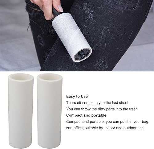 Miniatura 5 de Solo recambios de rodillo de pelusa, 5 piezas de repuesto de rodillo de pelusa extra pegajoso para ropa de pelo de perro y gato (8 pulgadas)