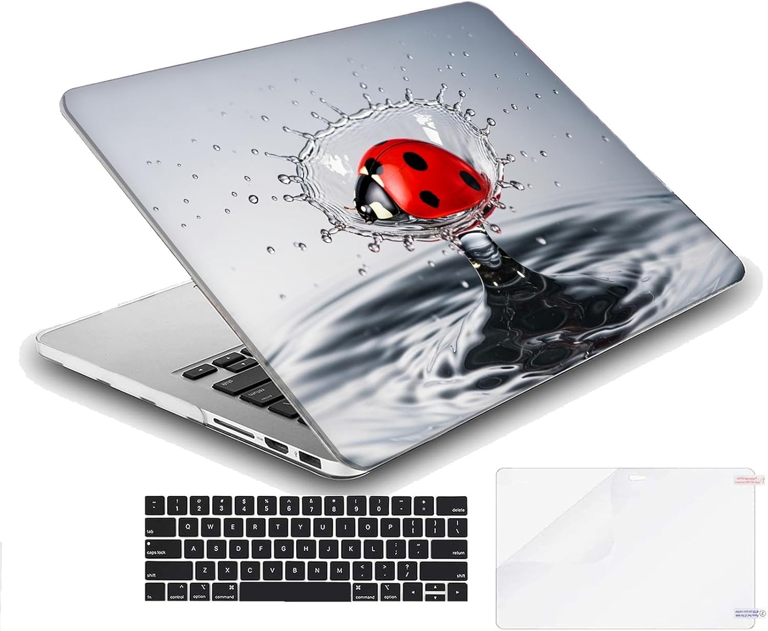Compatible with MacBook Neo 13-inch, Hard Shell Case with Keyboard Cover and Screen Protector (A3404 A18 Pro chip, 2026 Release) - Ladybugs MC21122