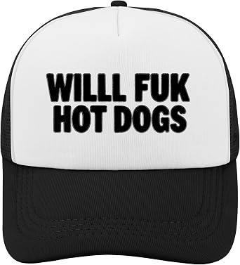 Will Fuk Hot Dogs Hat Funny Trucker Hats for Men Baseball Cap Funny Gifts