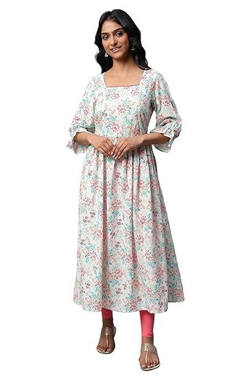 Aurelia Women's Cotton Regular Fit Regular Kurta