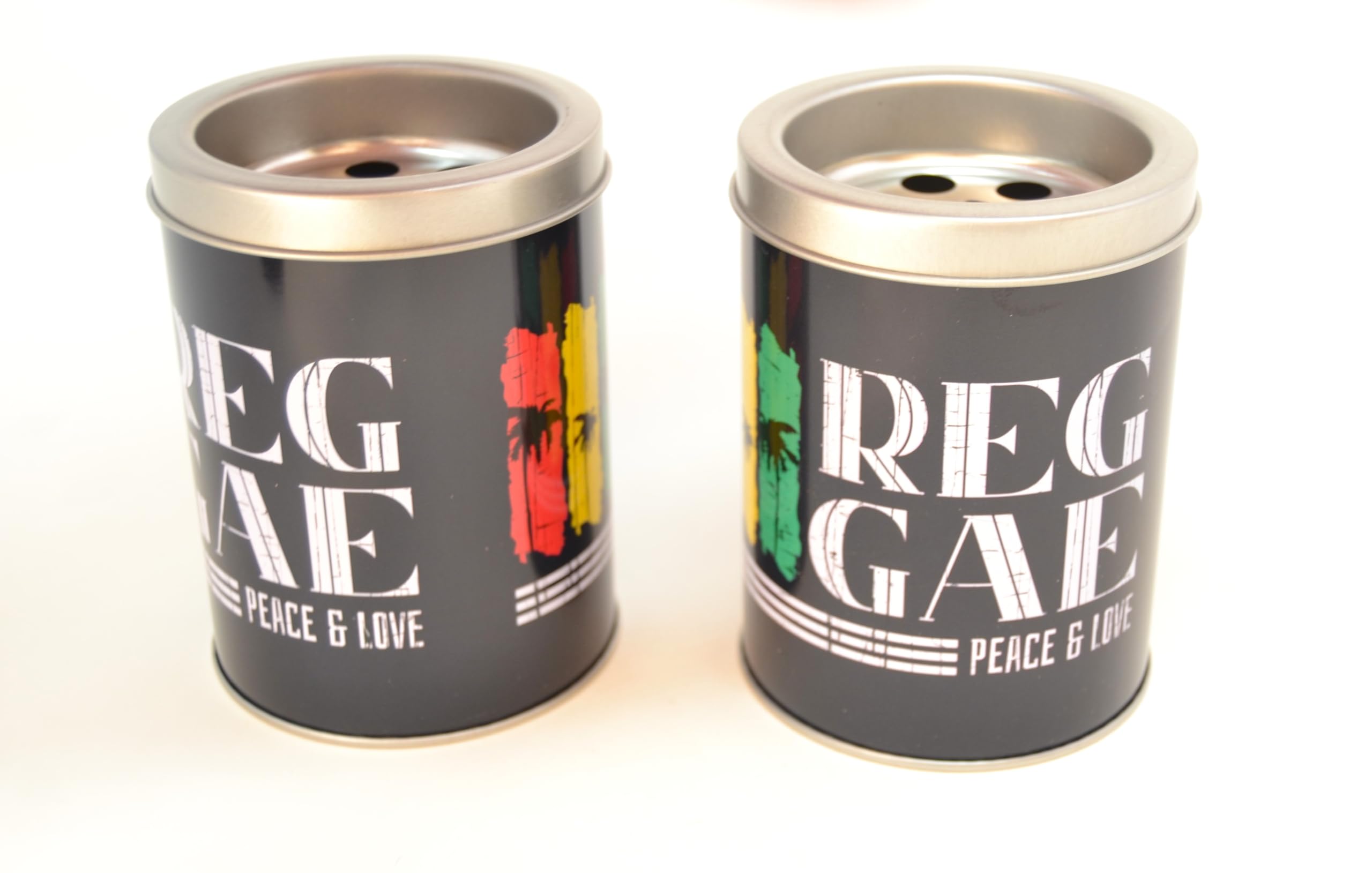 2 x cendrier nouveau, reggae rasta jamaïcain. le tabac est autorisé, Zone fumeurs. tabac, cueilleurs de cendres, baril de métal drôle 10x8x8