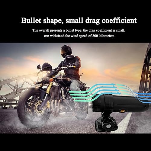 Miniatura 4 de Pomya Cámara de casco de motocicleta para bicicleta, mini cámara de acción deportiva impermeable de 170 gran angular para manillar de automóvil,