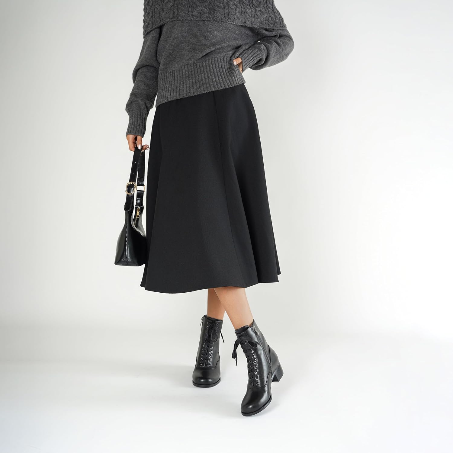 Women's Victorian Boots Vintage Lace Up Boots For Women Short Ankle Booties Side Zipper Round Toe Chunky Heel - Image 9