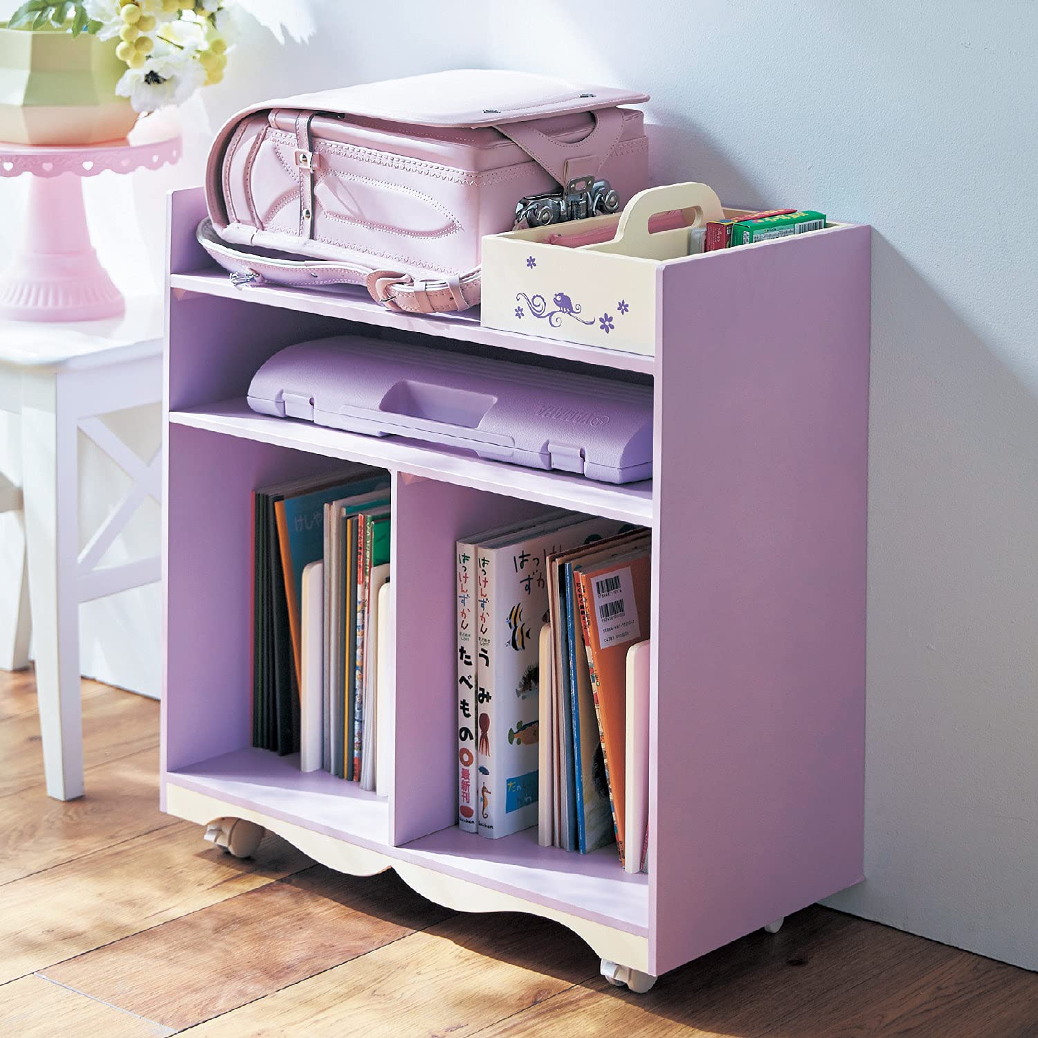 honoa♡ ベルメゾン 収納ワゴン テーブル下 収納ラック ランドセル honoa♡ ベルメゾン 収納ワゴン テーブル下 収納ラック