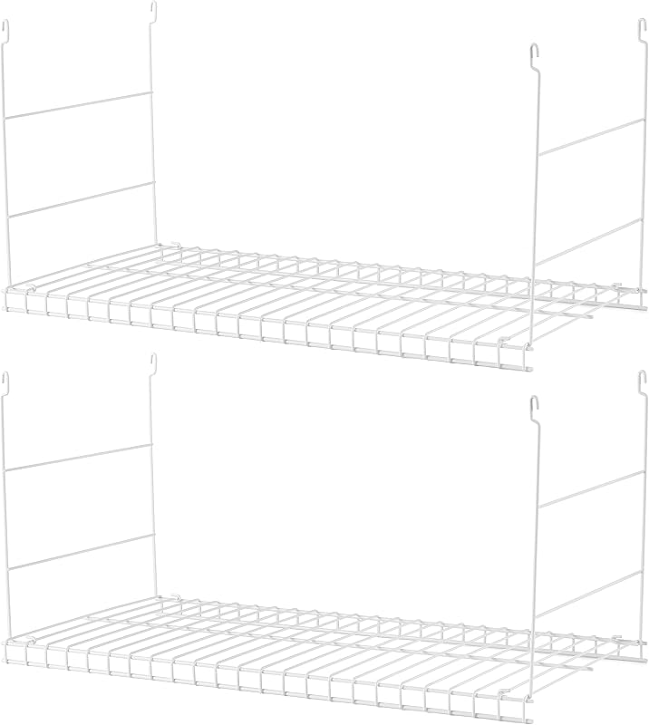 5 in. W Steel Universal Wire Closet System Added Storage Hanging Shelf (2 Pack) 2 x 2044313