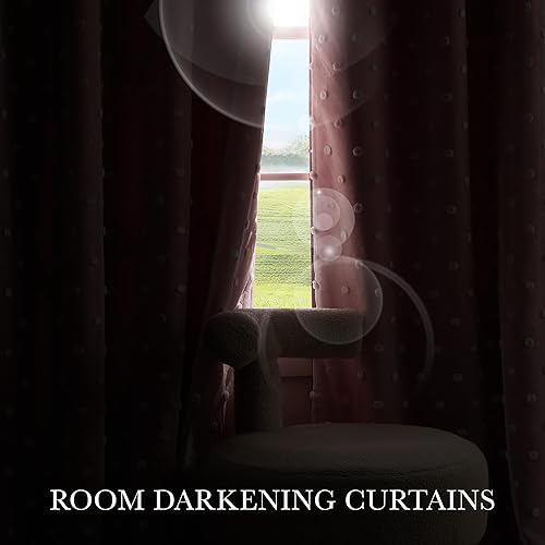 Vista 13 de PONY DANCE Cortinas decorativas para niñas, cortinas decorativas para niños, cortina de doble capa con volantes, superposición para oscurecer