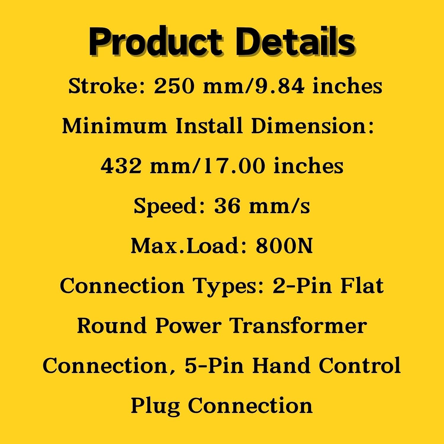 Linear Actuator for Kaidi KDYJT006-20 Power Recliner Lift Chairs Motor Replacement