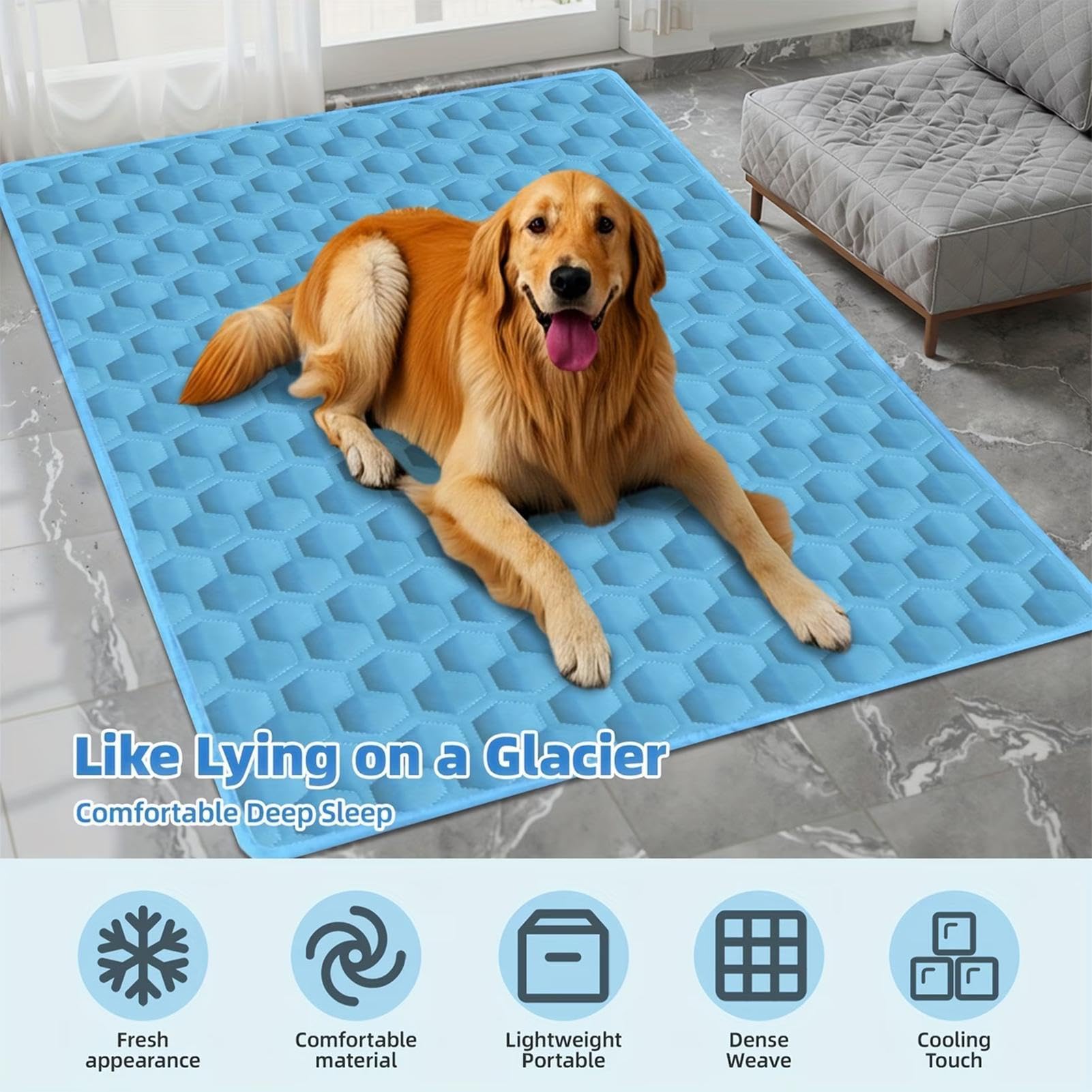 Mata chłodząca pupila | Antypoślizgowa Poduszka Na Upalne Lato,Mata Chłodząca Na Legowisko Kota | Dla zwierząt do spania, odpoczynku, kempingu, podróży, schronienia, klatki,