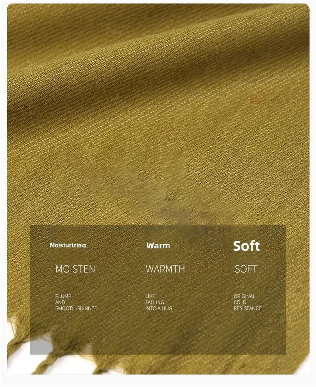 Damen Einfarbiger Strickschal, warmer Schal, klassisch, einfarbig, warm, weich