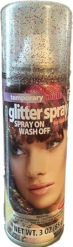 Tinte en aerosol multicolor con purpurina para el cabello, 3 onzas, Goodmark (purpurina multicolor)