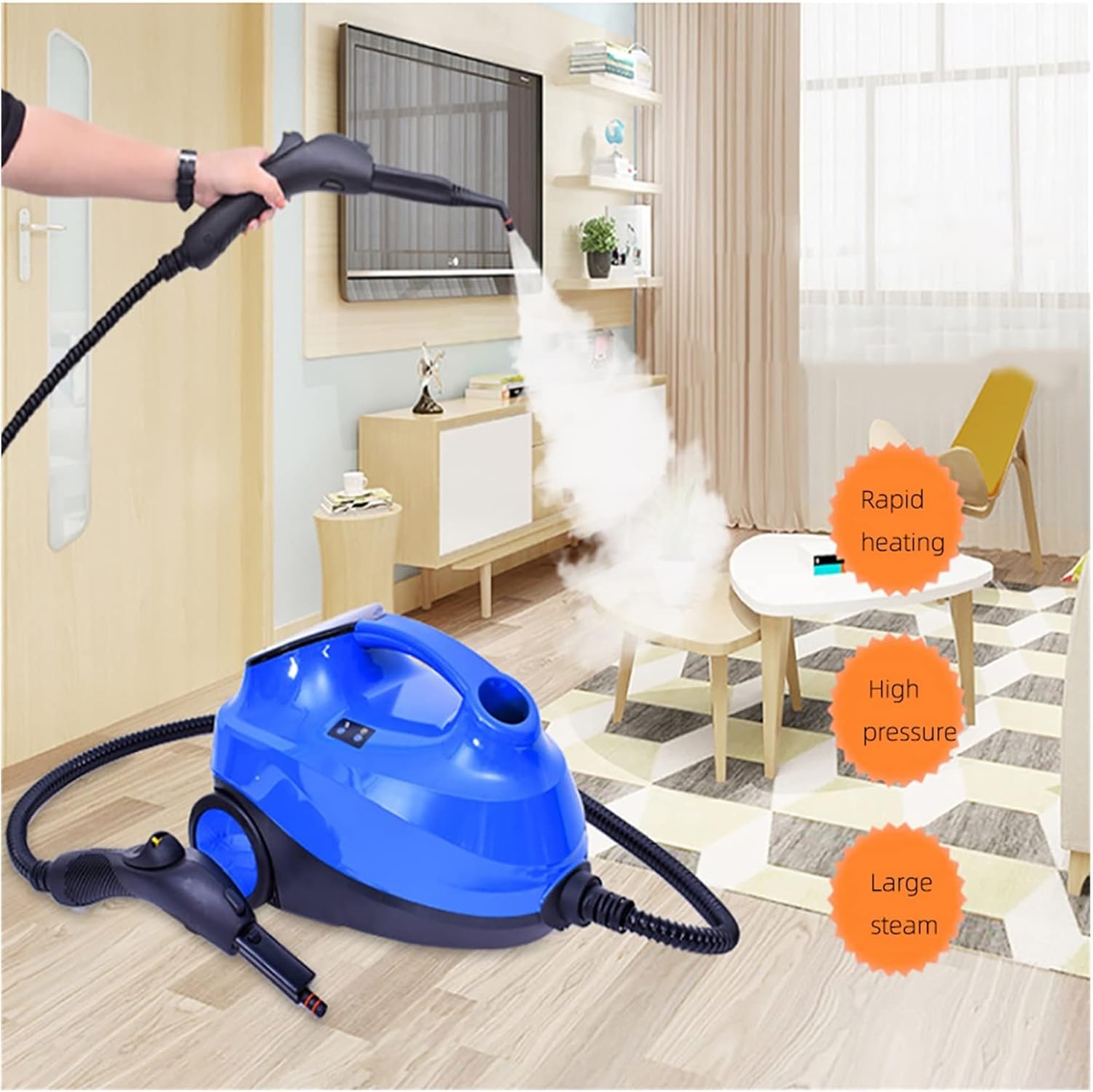 2200W 2.2L 4Bar Large Capacity High Pressure Steam Cleaner Heavy Duty Carpet Cleaning Machine Floor Steam Mop Air Conditioner
