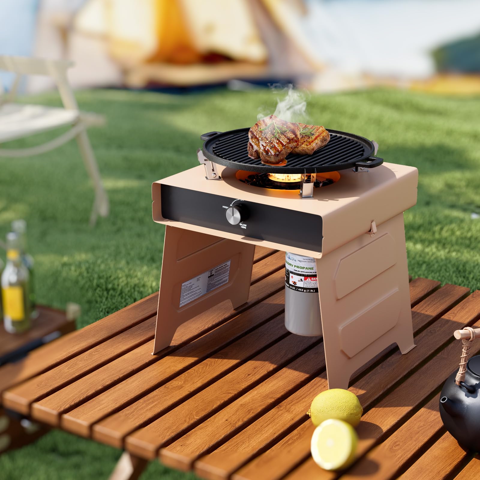 Amazon.com: SUNBURY Camping Stove Outdoor Propane Stove Foldable